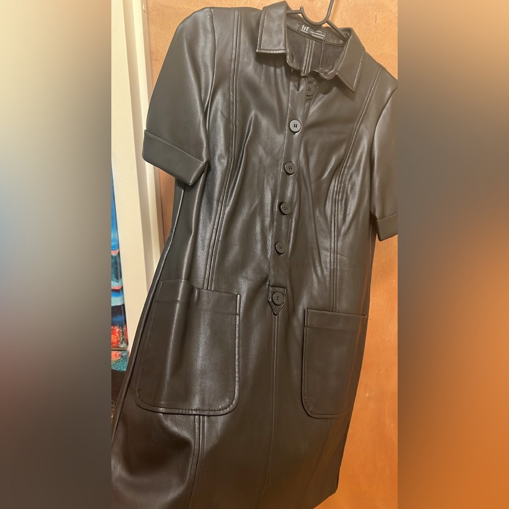ZARA NWT Black Button-Up Dress